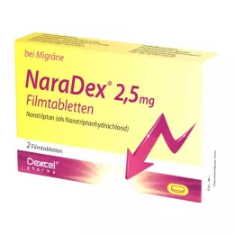 NARADEX 2,5 mg filmsko obložene tablete, 2 kosa