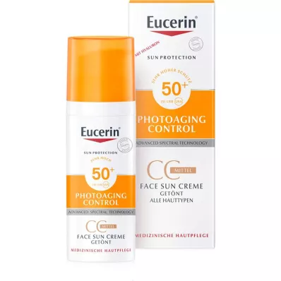 EUCERIN Sonce CC Srednje obarvana krema LSF 50+, 50 ml