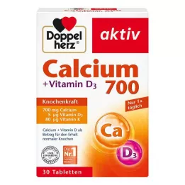 DOPPELHERZ Kalcij 700+Vitamin D3 tablete, 30 kapsul