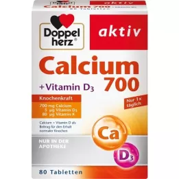 DOPPELHERZ Kalcij 700+Vitamin D3 tablete, 80 kapsul