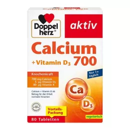 DOPPELHERZ Kalcij 700+Vitamin D3 tablete, 80 kapsul
