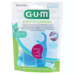 GUM Easy-Flossers voščene zobne nitke + potovalni kovček, 30 kosov
