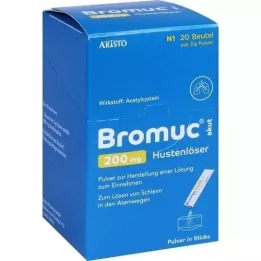 BROMUC Akutno 200 mg sredstvo proti kašlju za peroralno uporabo, 20 kosov