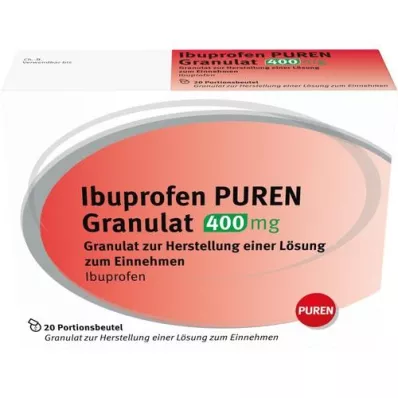 IBUPROFEN PUREN Granule 400 mg za peroralno uporabo, 20 kosov