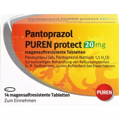 PANTOPRAZOL PUREN zaščitite 20 mg enterično obložene tablete, 14 kosov