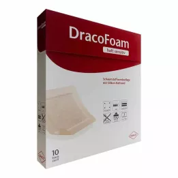 DRACOFOAM Občutljiva lepilna pena za rane 5x5 cm, 10 kosov
