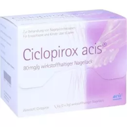 CICLOPIROX acis 80 mg/g lak za nohte, ki vsebuje aktivno sestavino, 6 g