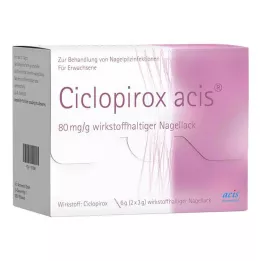 CICLOPIROX acis 80 mg/g lak za nohte, ki vsebuje aktivno sestavino, 6 g