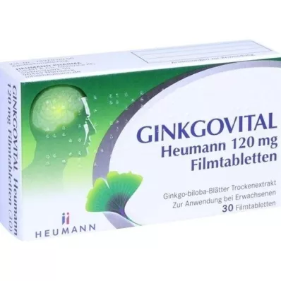 GINKGOVITAL Heumann 120 mg filmsko obložene tablete, 30 kosov