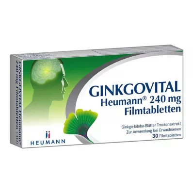 GINKGOVITAL Heumann 240 mg filmsko obložene tablete, 30 tablet GINKGOVITAL Heumann 240 mg filmsko obložene tablete, 30 tablet