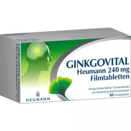 GINKGOVITAL Heumann 240 mg filmsko obložene tablete, 80 kosov
