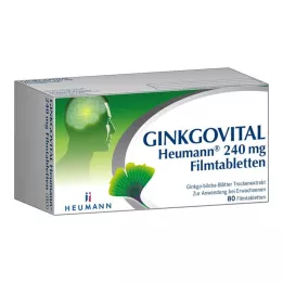 GINKGOVITAL Heumann 240 mg filmsko obložene tablete, 80 kosov