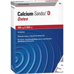 CALCIUM SANDOZ D Osteo 500 mg/1.000 I.U. žvečljive tablete, 120 kosov