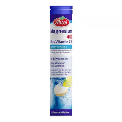 ABTEI Magnezij 400 Plus Vitamin C+E šumeče tablete, 15 kosov