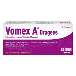 VOMEX A Dragees 50 mg obložene tablete, 10 kosov