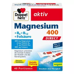 DOPPELHERZ Magnezij+B vitamini DIRECT Peleti, 40 kosov