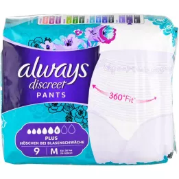 ALWAYS diskretne inkontinenčne hlače plus M, 9 kosov
