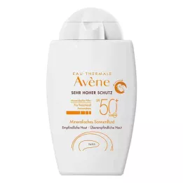 AVENE Mineralna tekočina za sončenje SPF 50+ brez obarvanja, 40 ml