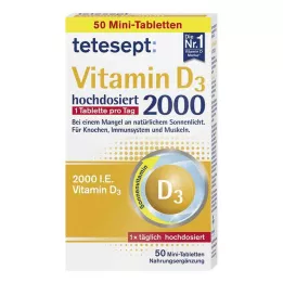 TETESEPT Vitamin D3 2.000 filmsko obloženih tablet, 50 kosov