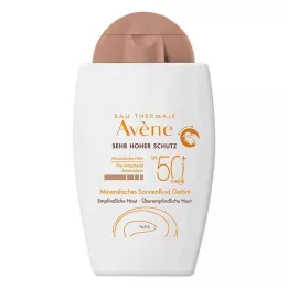 AVENE Mineralna tekočina za sončenje SPF 50+ obarvana, 40 ml