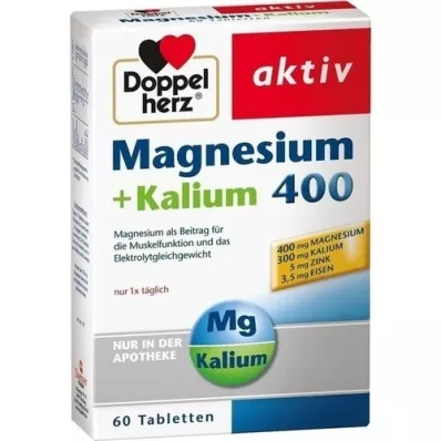 DOPPELHERZ Magnezij+kalij tablete, 60 kapsul