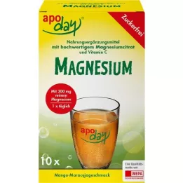 APODAY Magnezij mango in pasijonka v prahu brez sladkorja, 10X4,5 g