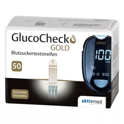 Gluco Check Gold lističi za merjenje sladkorja v krvi, 50 kos