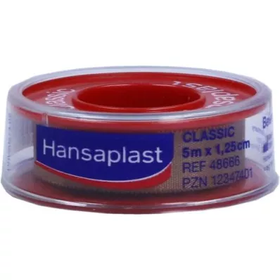 HANSAPLAST Fiksacijski omet Classic 1,25 cm x 5 m, 1 kos