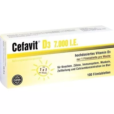 CEFAVIT D3 7.000 I.U. filmsko obložene tablete, 100 kosov