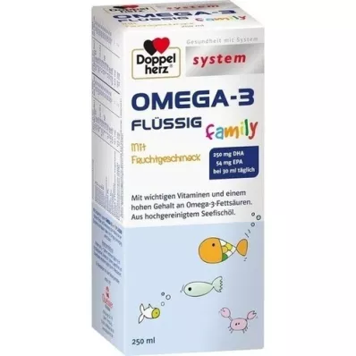 DOPPELHERZ Omega-3 tekoči družinski sistem, 250 ml
