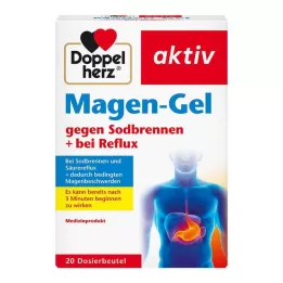 DOPPELHERZ Gel za želodec proti zgagi + refluksu, 20 kosov