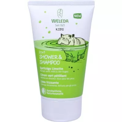 WELEDA Otroška prha 2v1 &amp; Šampon Tangy Lime, 150 ml