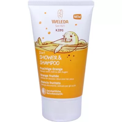 WELEDA Otroška prha 2v1 &amp; Šampon Fruity Orange, 150 ml