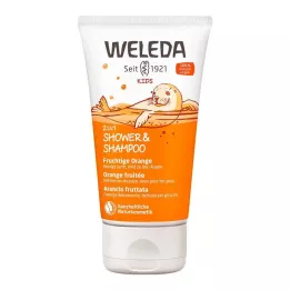 WELEDA Otroška prha 2v1 &amp; Šampon Fruity Orange, 150 ml