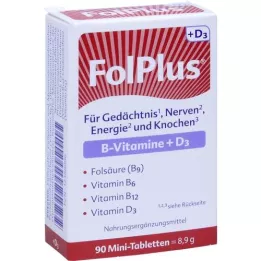 FOLPLUS+D3 tablete, 90 kapsul