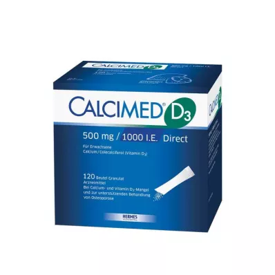 Calcimed D3 500 mg / 1000 ie direktna zrnca, 120 kos