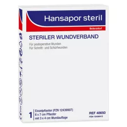 HANSAPOR sterilna obloga za rane 6x7 cm, 1 kos