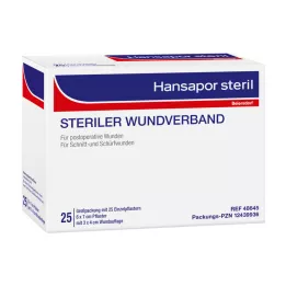 HANSAPOR sterilna obloga za rane 6x7 cm, 25 kosov