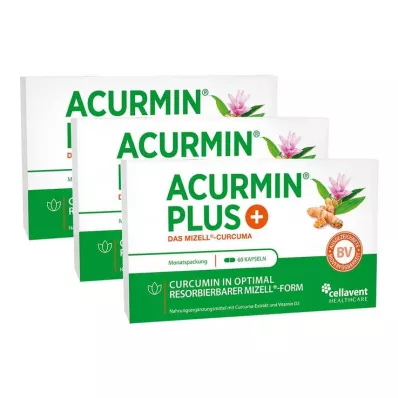 Acurmin Plus The Micellar Curcuma mehke kapsule, 180 kos
