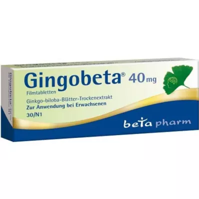 Gingobeta 40 mg filmsko obložene tablete, 30 kom Gingobeta 40 mg filmsko obložene tablete, 30 kom