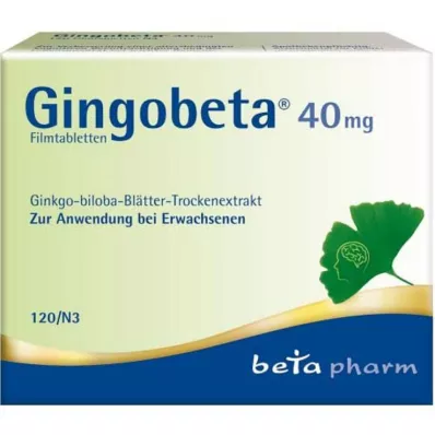Gingobeta 40 mg filmsko obložene tablete, 120 kom Gingobeta 40 mg filmsko obložene tablete, 120 kom