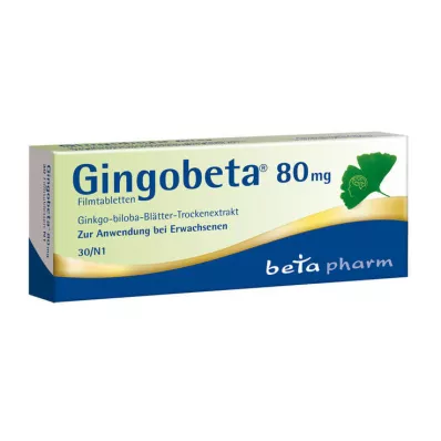 Gingobeta 80 mg filmsko obložene tablete, 30 kom Gingobeta 80 mg filmsko obložene tablete, 30 kom