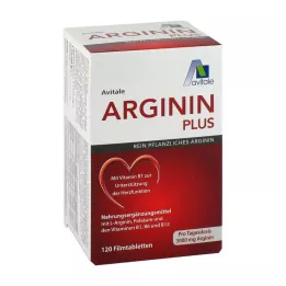 ARGININ PLUS Vitamin B1+B6+B12+folična kislina filmsko obložene tablete, 120 kosov