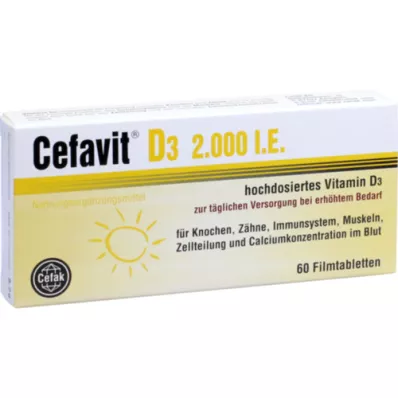 CEFAVIT D3 2.000 I.U. filmsko obložene tablete, 60 kosov