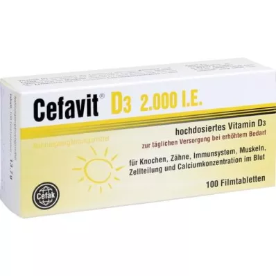 CEFAVIT D3 2.000 I.U. filmsko obložene tablete, 100 kosov