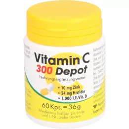 VITAMIN C 300 Depot+Cink+Histidin+D Kapsule, 60 kapsul