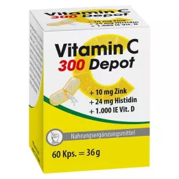VITAMIN C 300 Depot+Cink+Histidin+D Kapsule, 60 kapsul