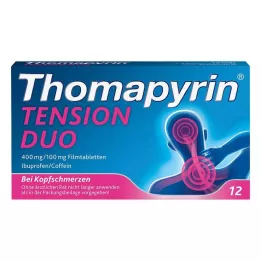 THOMAPYRIN TENSION DUO 400 mg/100 mg filmsko obložene tablete, 12 kosov