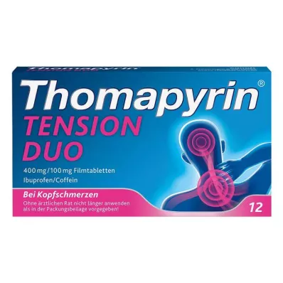 THOMAPYRIN TENSION DUO 400 mg/100 mg filmsko obložene tablete, 12 kosov