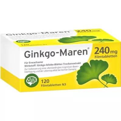 GINKGO-MAREN 240 mg filmsko obložene tablete, 120 kosov